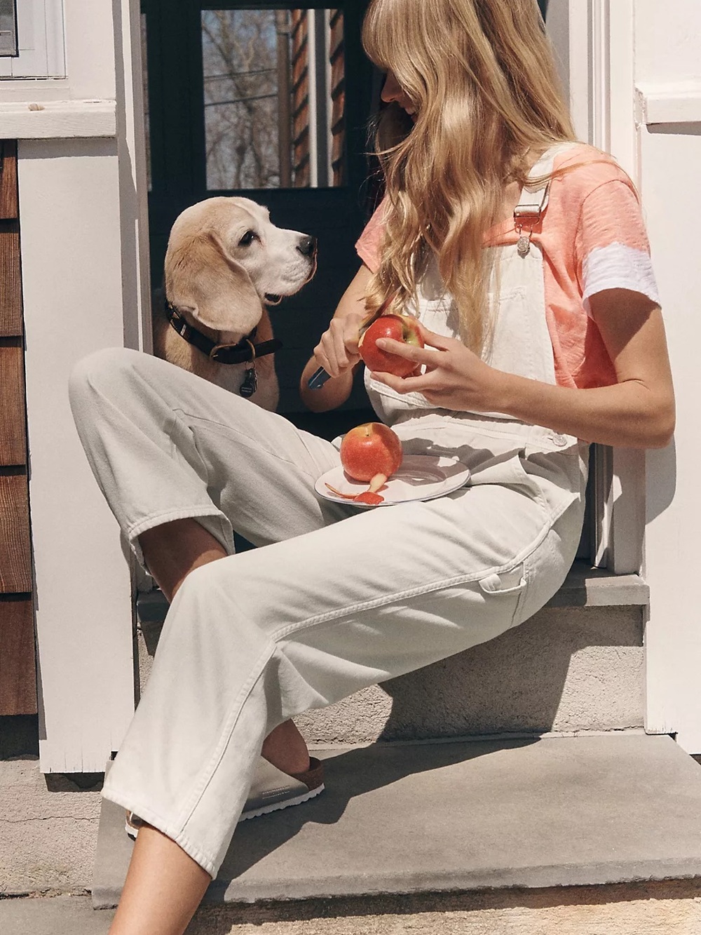 AMO Aly Relaxed Denim Overalls